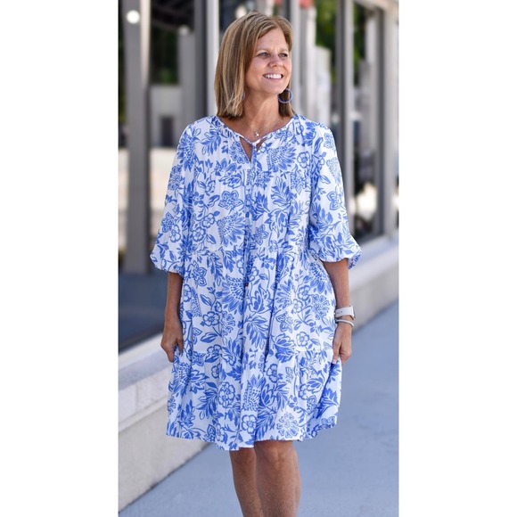 Oddi Dresses & Skirts - Oddi‎  Los Angeles BLUE OASIS DRESS size XXL NEW